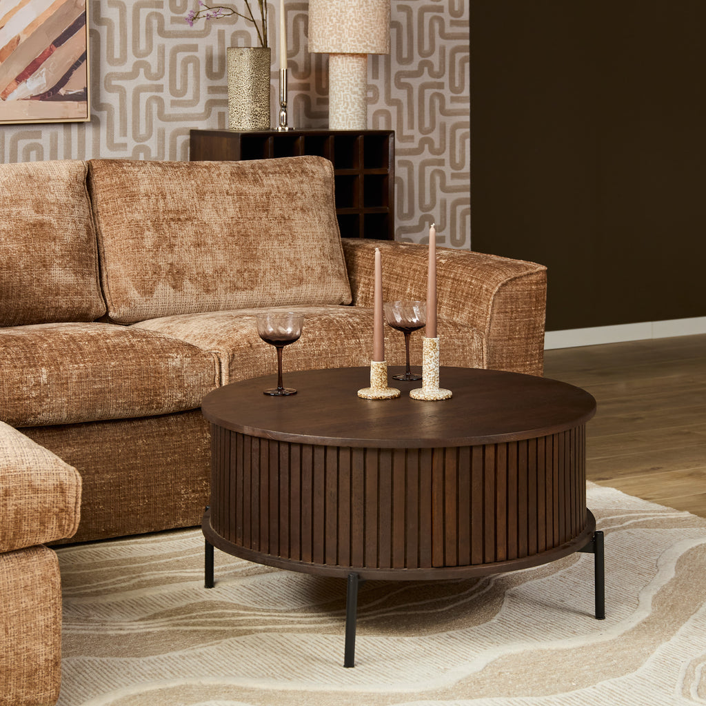 Salontafel Madison Brown | 80 cm | Rond