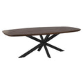 Eettafel Madison Brown | 240 cm | Deens Ovaal | Poot Black