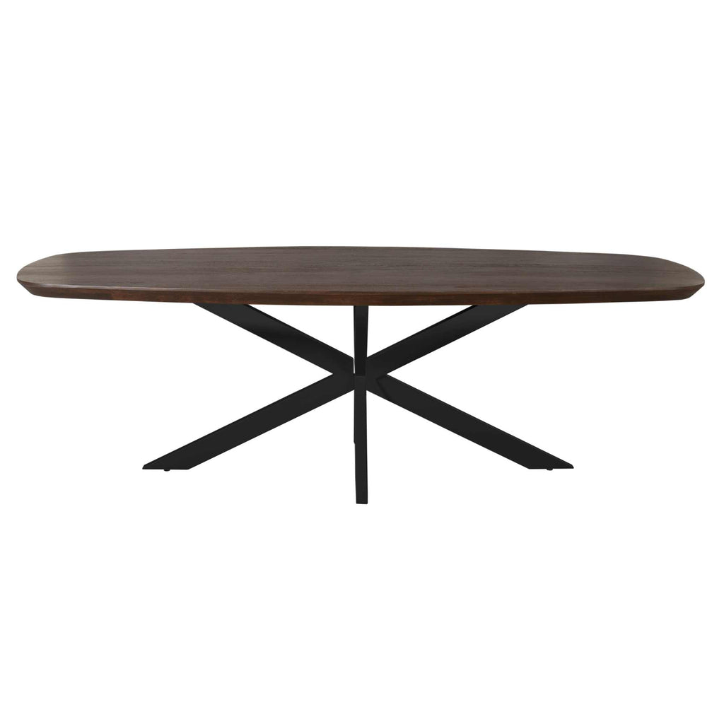 Eettafel Madison Brown | 240 cm | Deens Ovaal | Poot Black