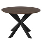 Eettafel Madison Brown | 110 cm | Poot Black