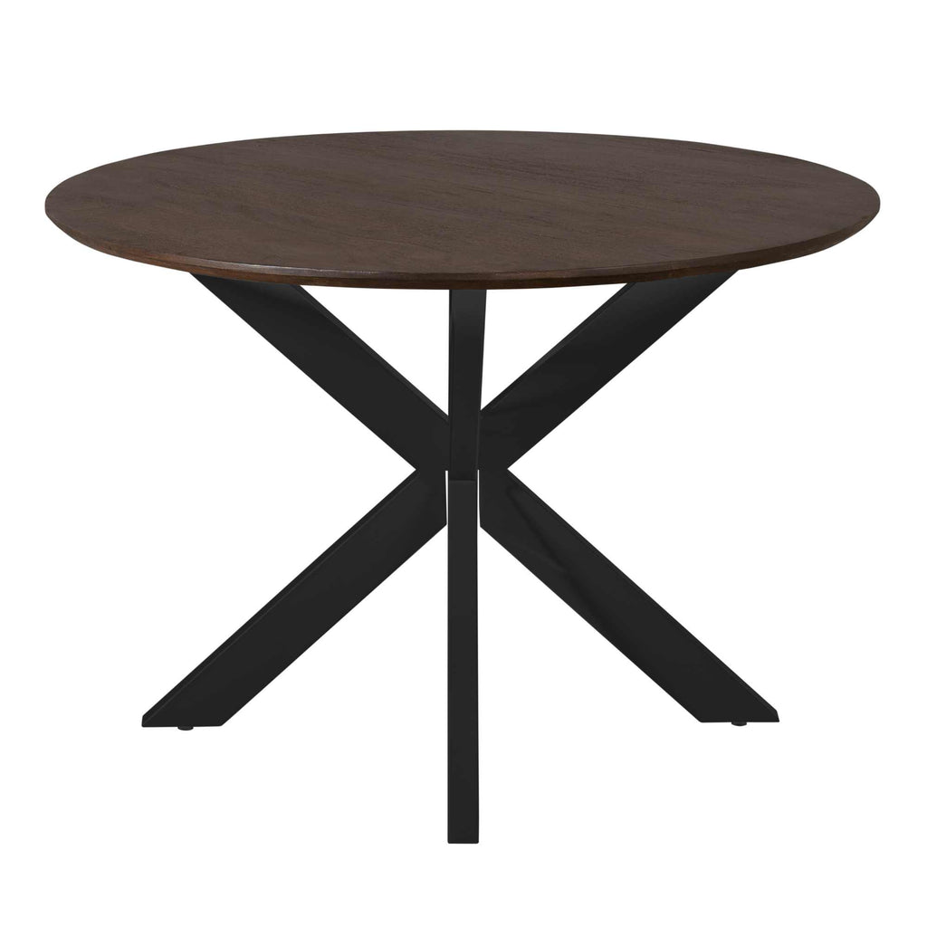 Eettafel Madison Brown | 110 cm | Poot Black