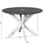 Eettafel Madison Brown | 110 cm | Poot Black