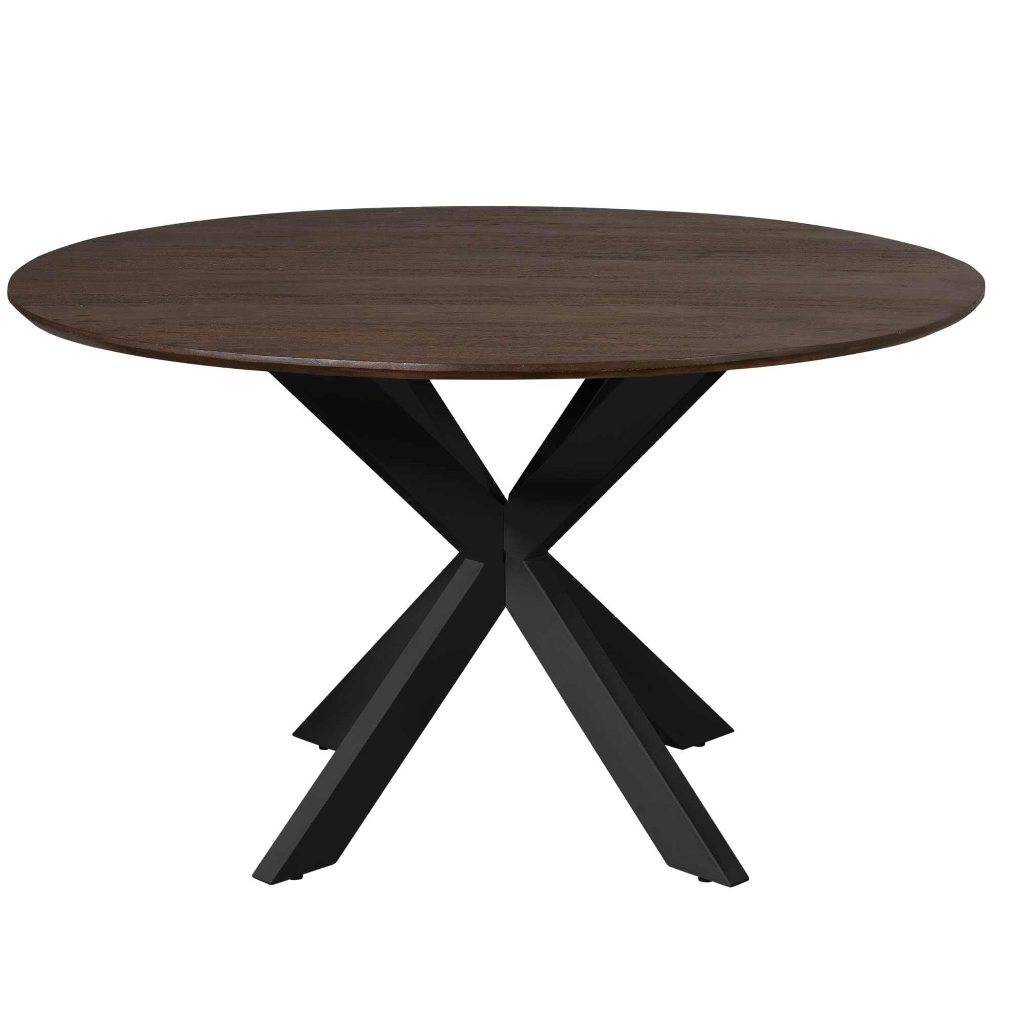 Eettafel Madison Brown | 130 cm | Poot Black