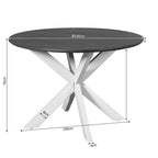 Eettafel Madison Brown | 130 cm | Poot Black