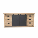 Dressoir Fresno, 200 cm, mangohout, 6 lades