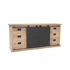Dressoir Fresno, 200 cm, mangohout, 6 lades