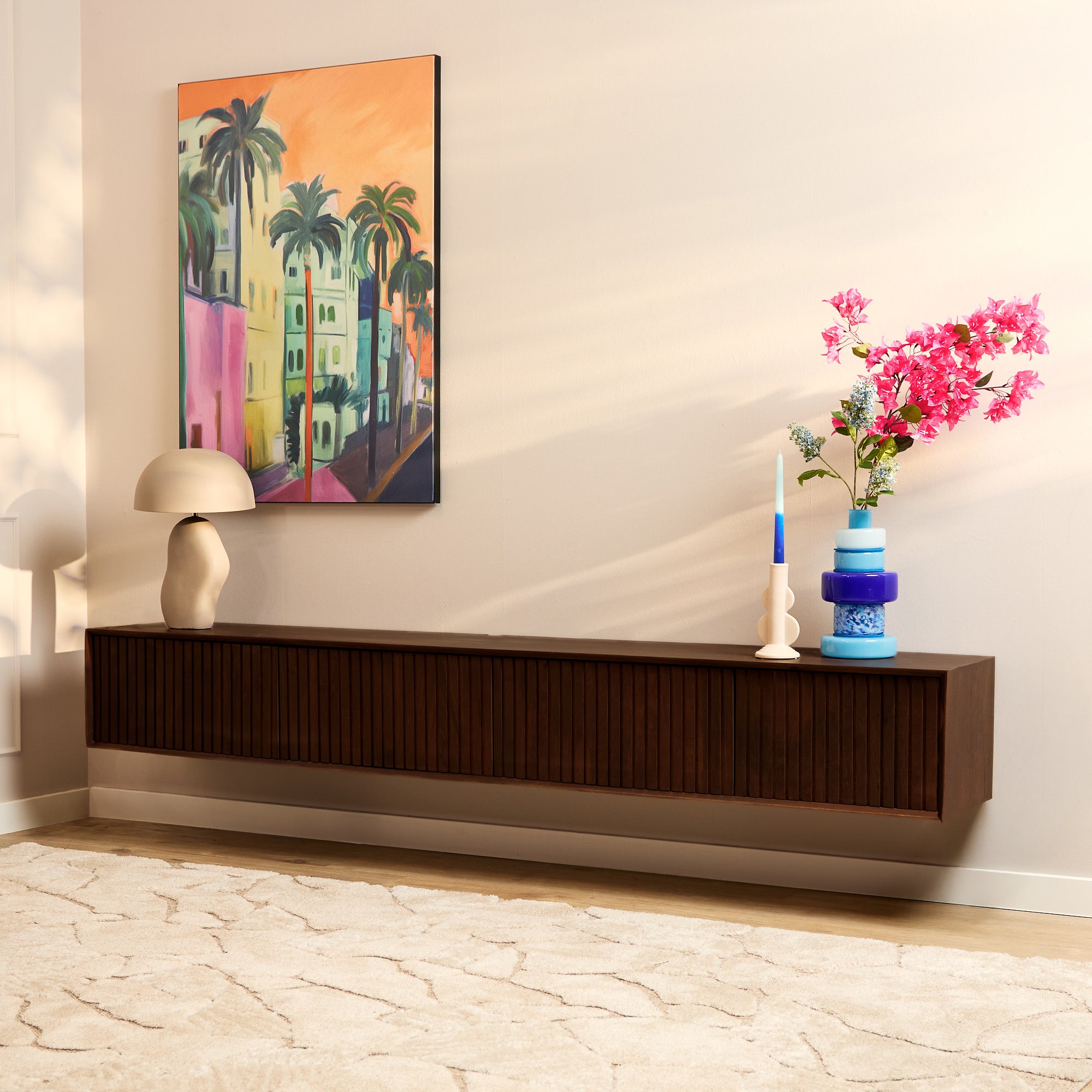 Zwevend tv meubel Madison Brown | 200 cm