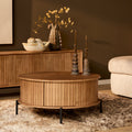 Salontafel Madison, Ø 80 cm, rond, naturel mangohout