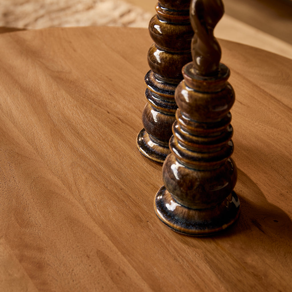 Salontafel Madison, Ø 80 cm, rond, naturel mangohout