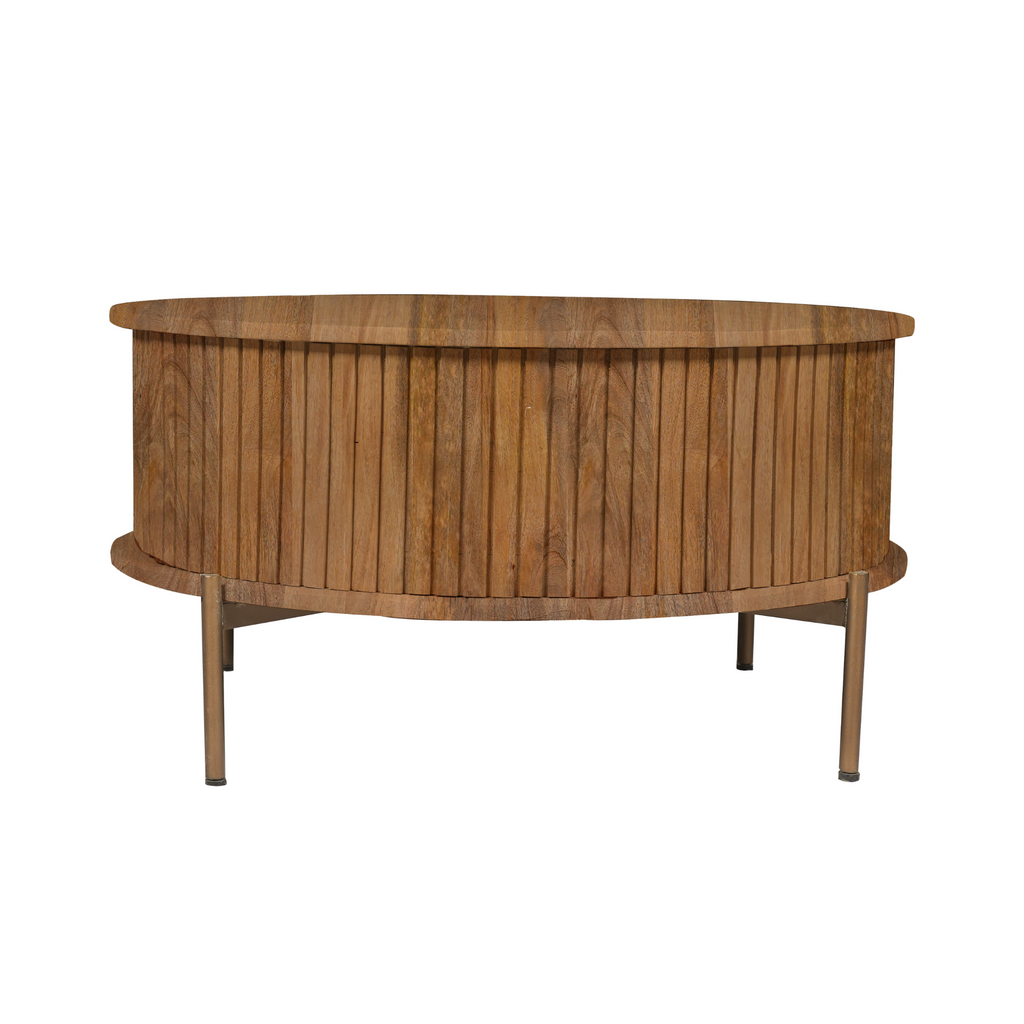 Salontafel Madison, Ø 80 cm, rond, naturel mangohout