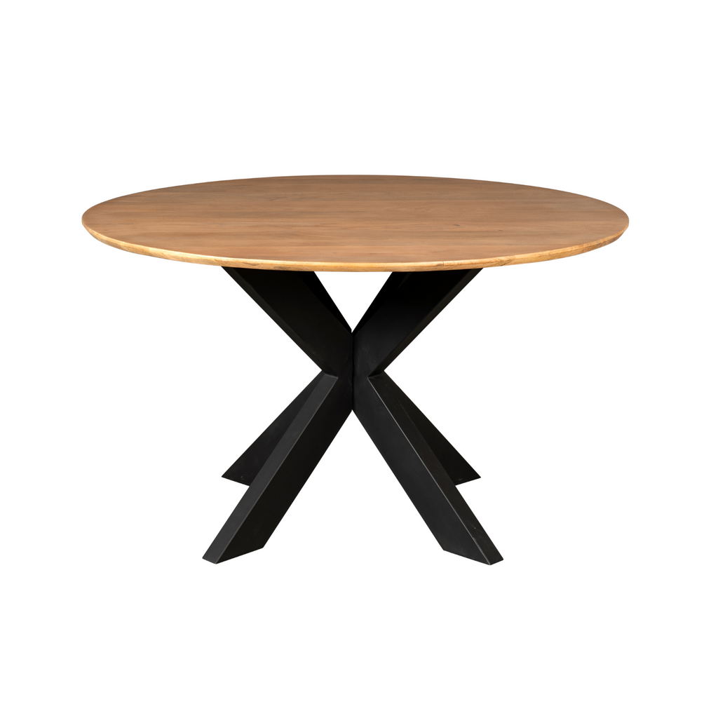 Eettafel Madison, Ø 110 cm, rond, naturel mangohout