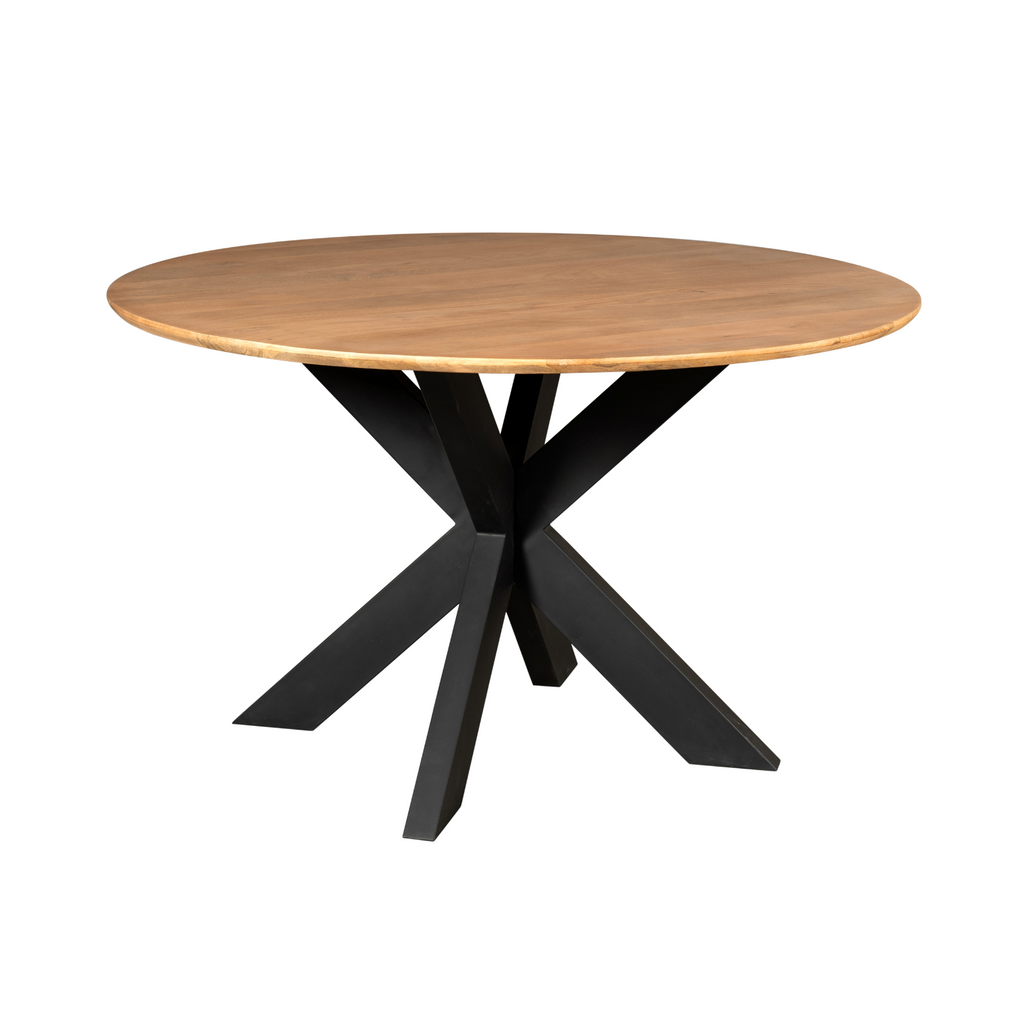 Eettafel Madison, Ø 110 cm, rond, naturel mangohout