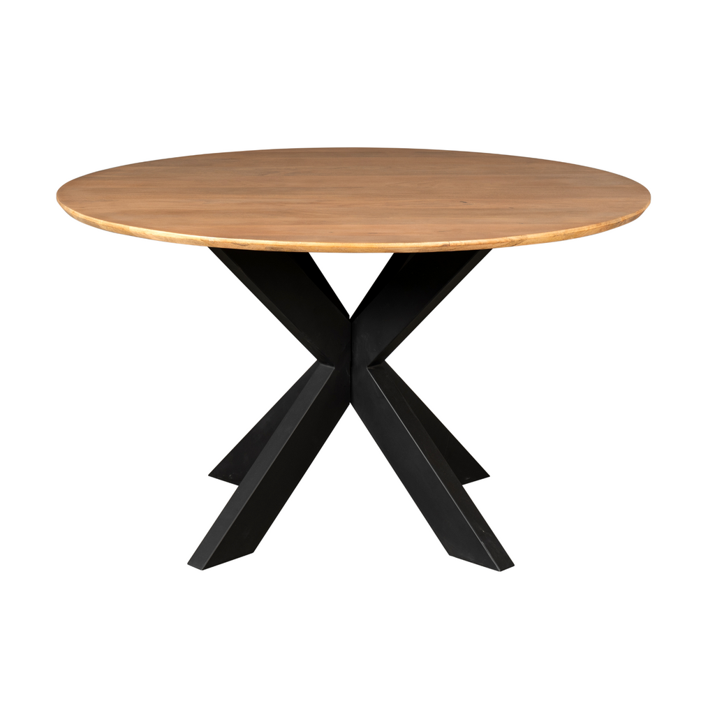 Eettafel Madison, Ø 130 cm, rond, naturel mangohout