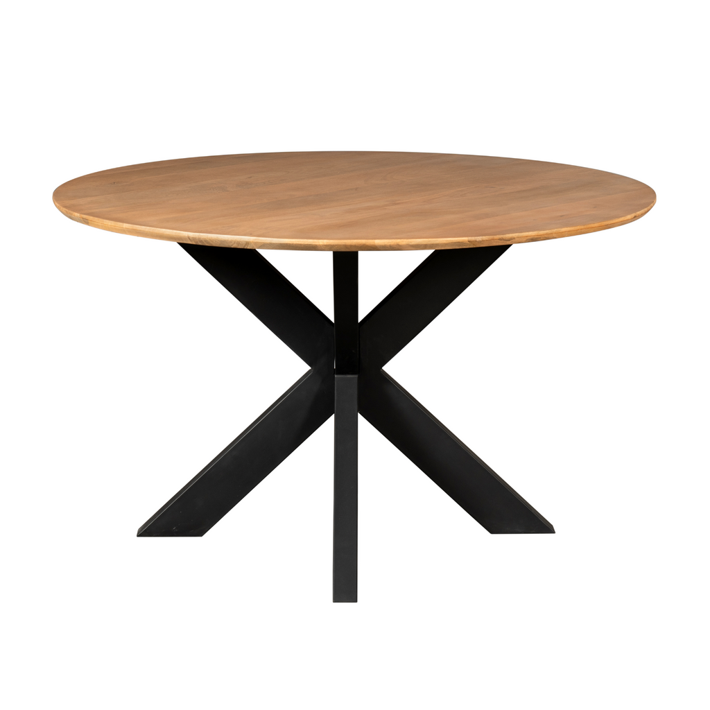 Eettafel Madison, Ø 130 cm, rond, naturel mangohout