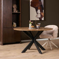 Eettafel Madison, Ø 150 cm, rond, naturel mangohout