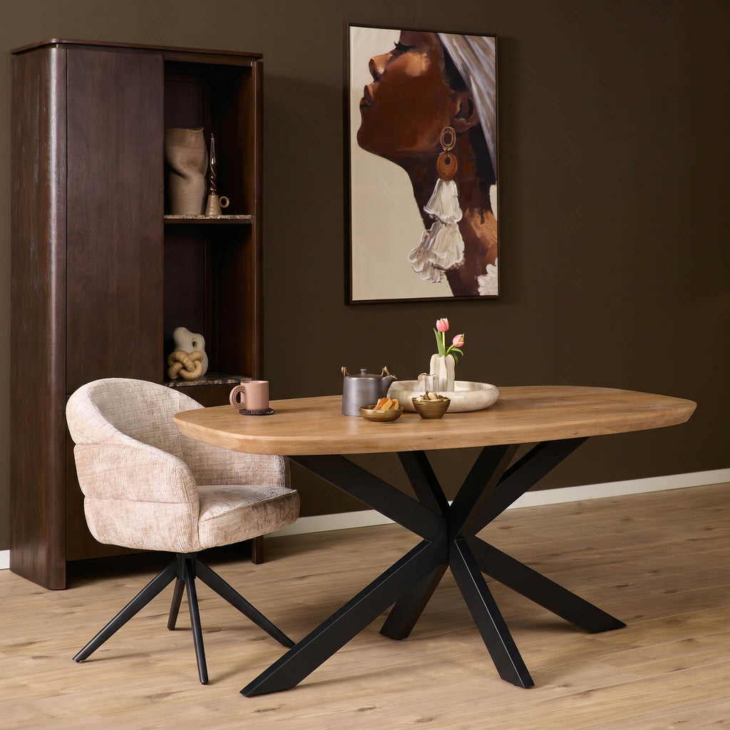 Eettafel Madison Naturel | 160 cm | Deens ovaal