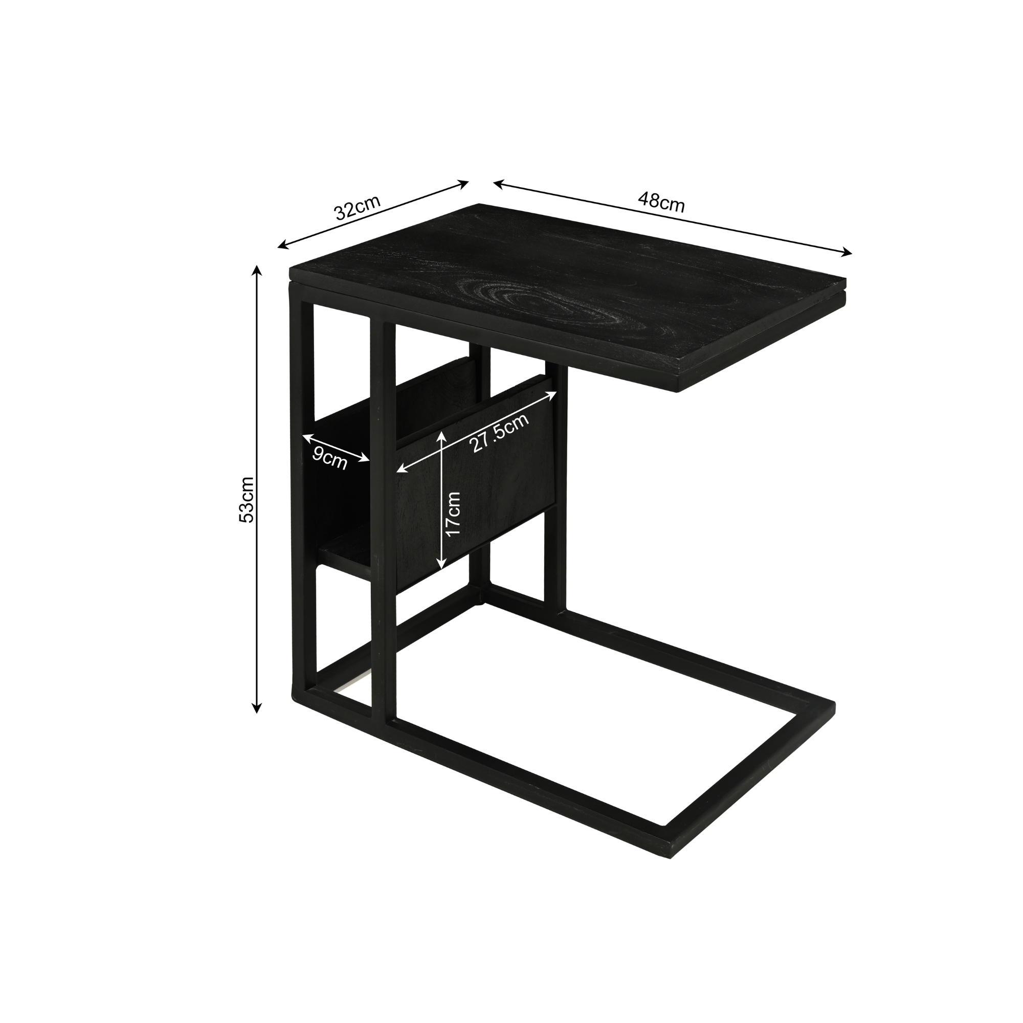 Slider | Zwart mangohout