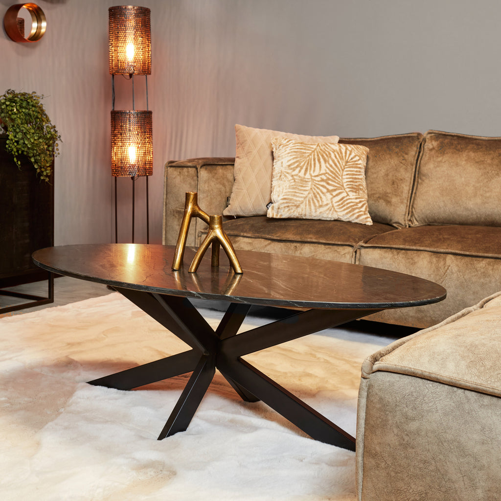 Salontafel Faye | Ovaal | Zwart marmer
