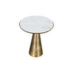 Bijzettafel Essy Large | Wit marmer 45 cm