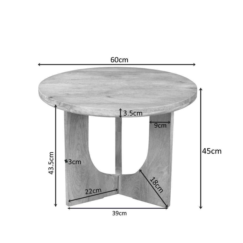 Salontafel Guus Naturel Mangohout 60 cm