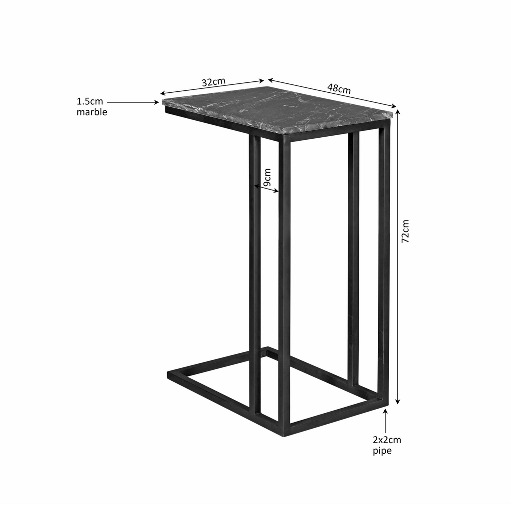 Slider Marmer | High | Zwart