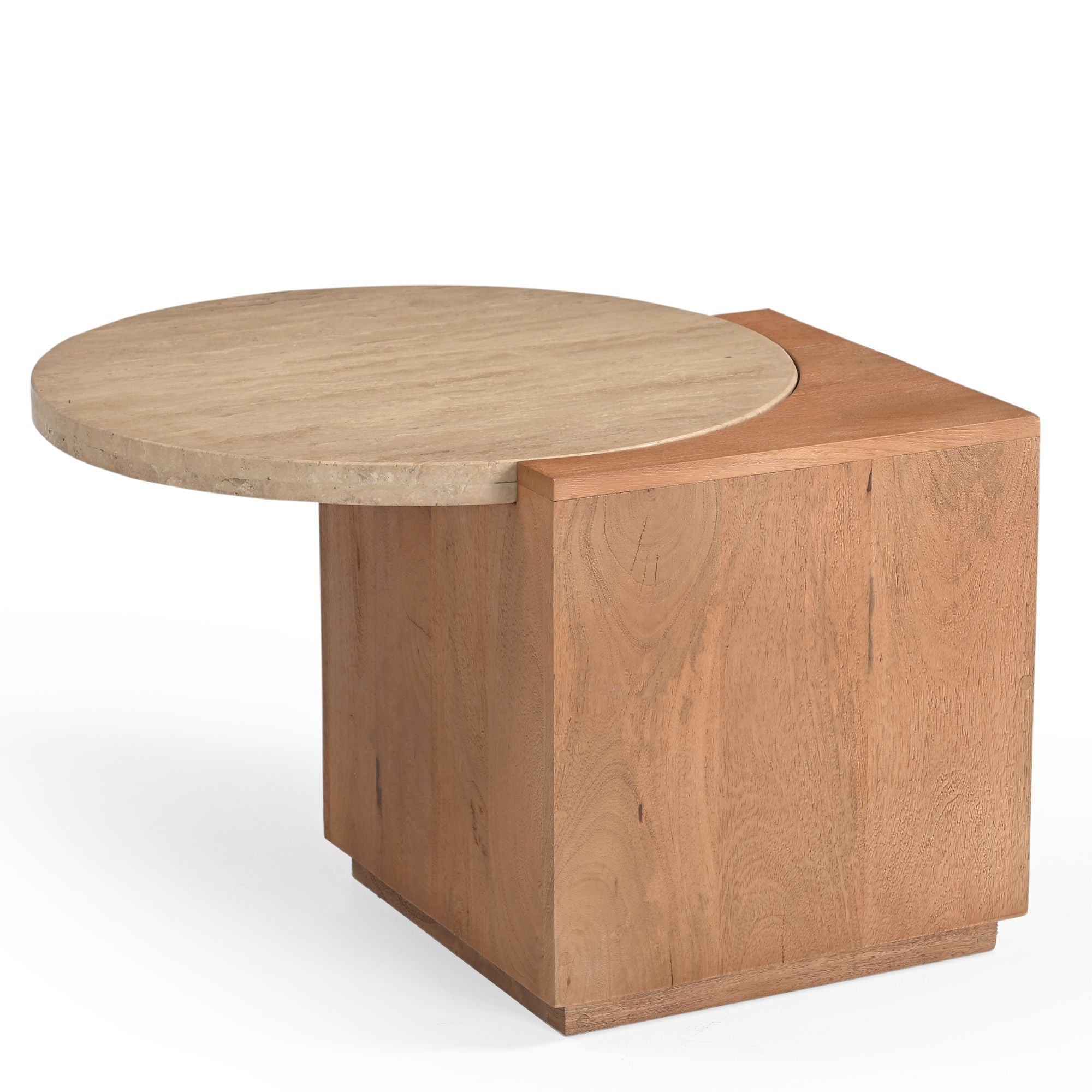 Bijzettafel Numa Naturel Travertin 60 cm