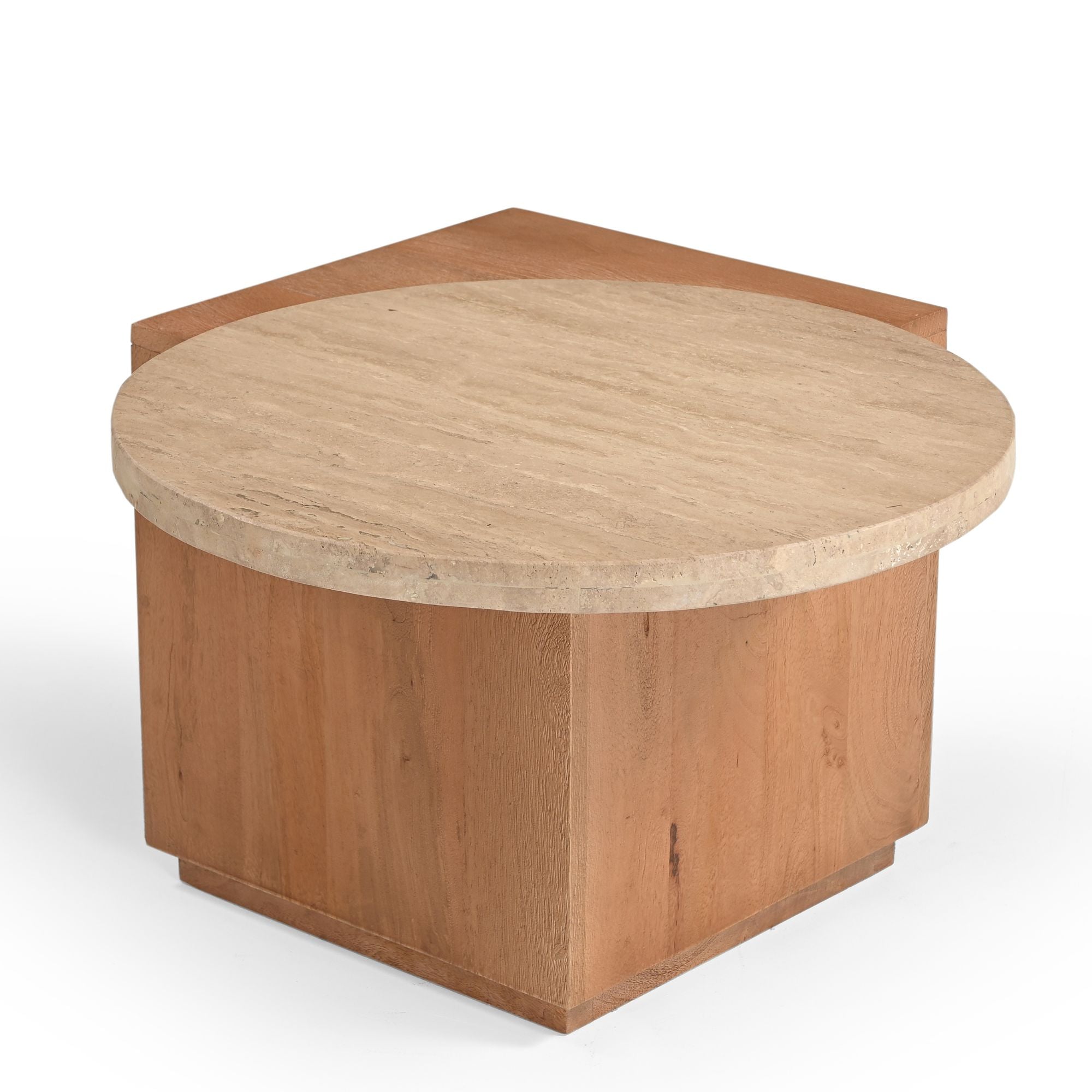 Bijzettafel Numa Naturel Travertin 60 cm