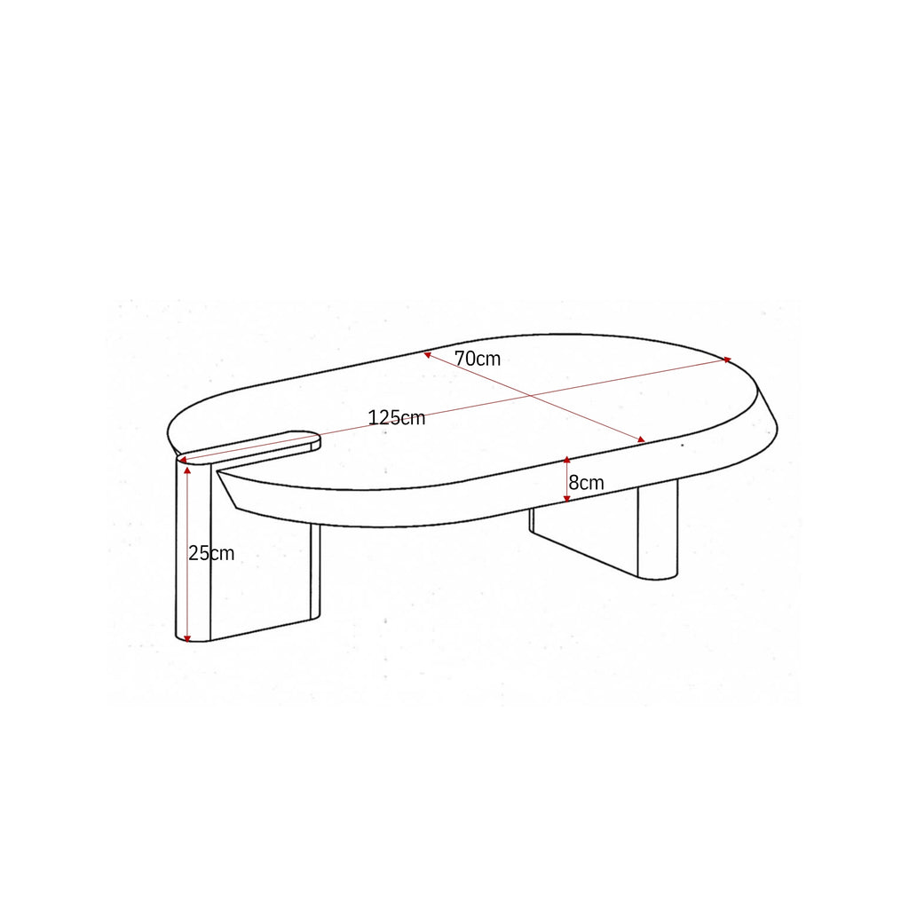 Salontafel Rava, 125 x 70 cm, bruin mangohout