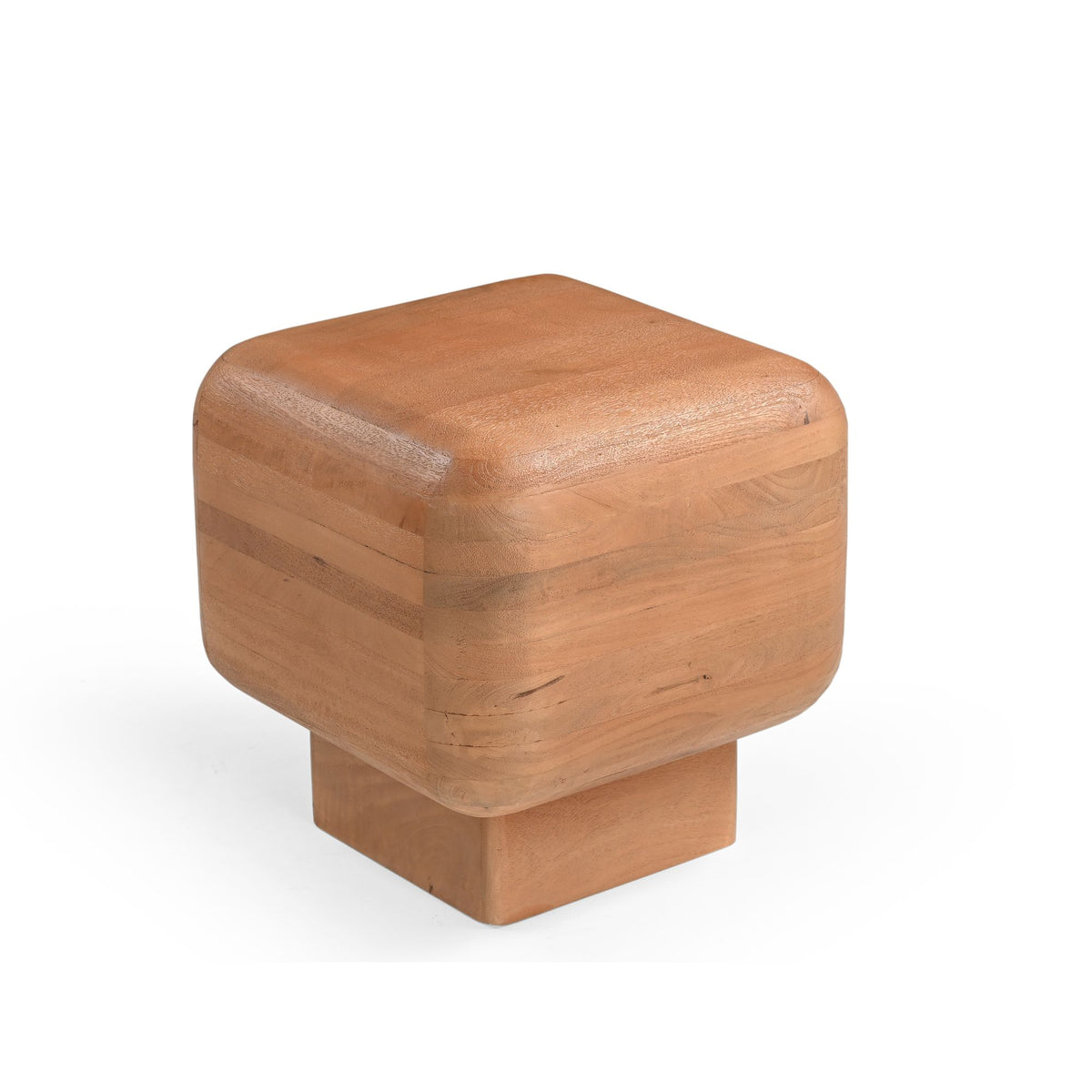 Bijzettafel Fedde, 45 x 45 cm, massief naturel mangohout