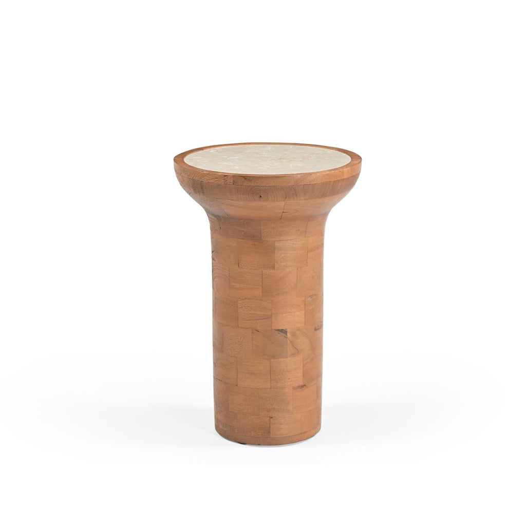 Bijzettafel Zoë Naturel Travertin 33 cm