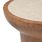 Bijzettafel Zoë Naturel Travertin 33 cm