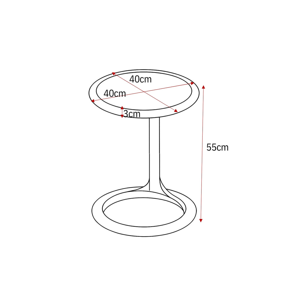 Salontafel Elias, 60 x 60 cm, glanzend wit