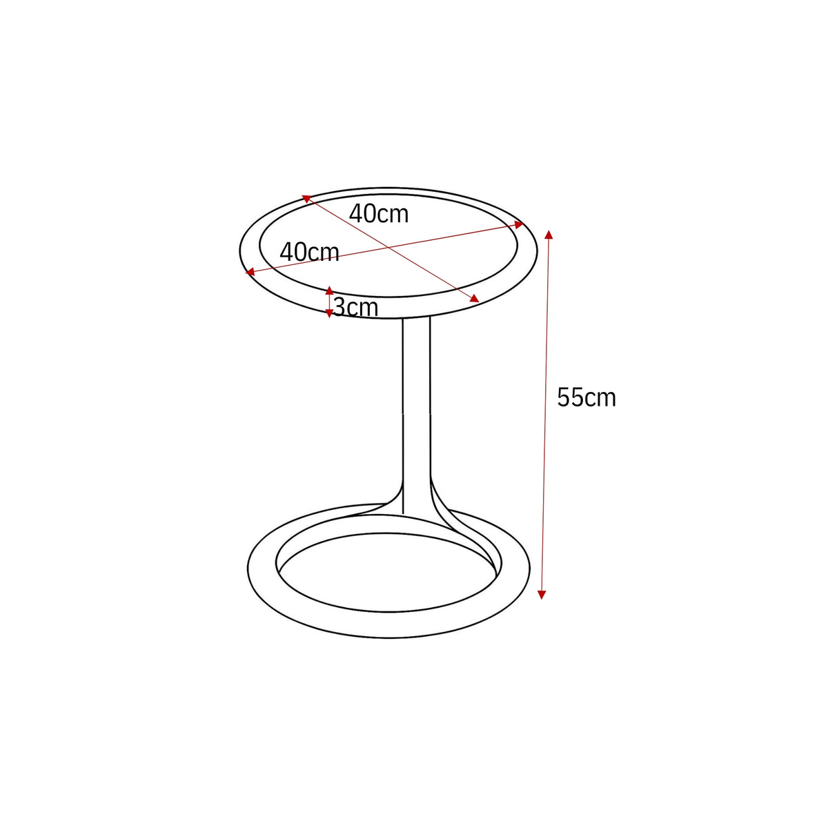 Salontafel Elias, 60 x 60 cm, glanzend wit