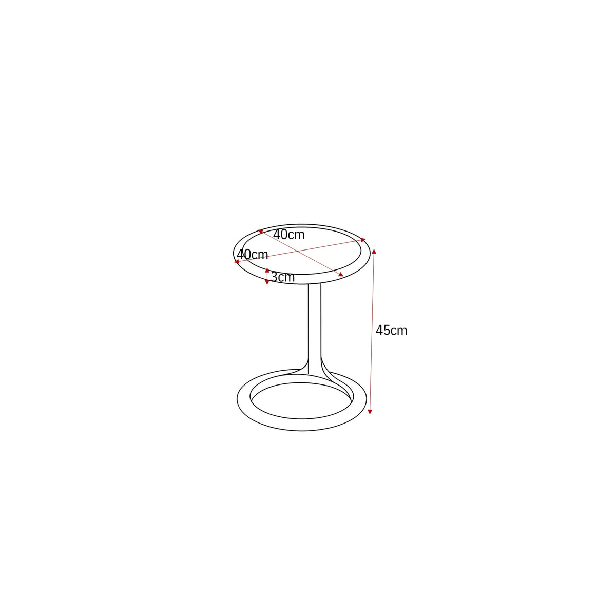 Salontafel Elias, 60 x 60 cm, glanzend wit