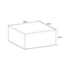 Salontafel Elias, 60 x 60 cm, glanzend wit