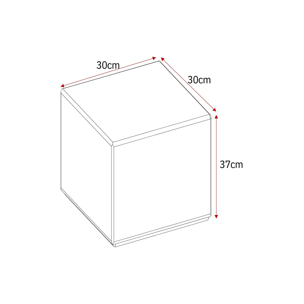 Salontafel Elias, 60 x 60 cm, glanzend wit