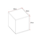 Salontafel Elias, 60 x 60 cm, glanzend wit