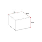 Salontafel Elias, 60 x 60 cm, glanzend wit