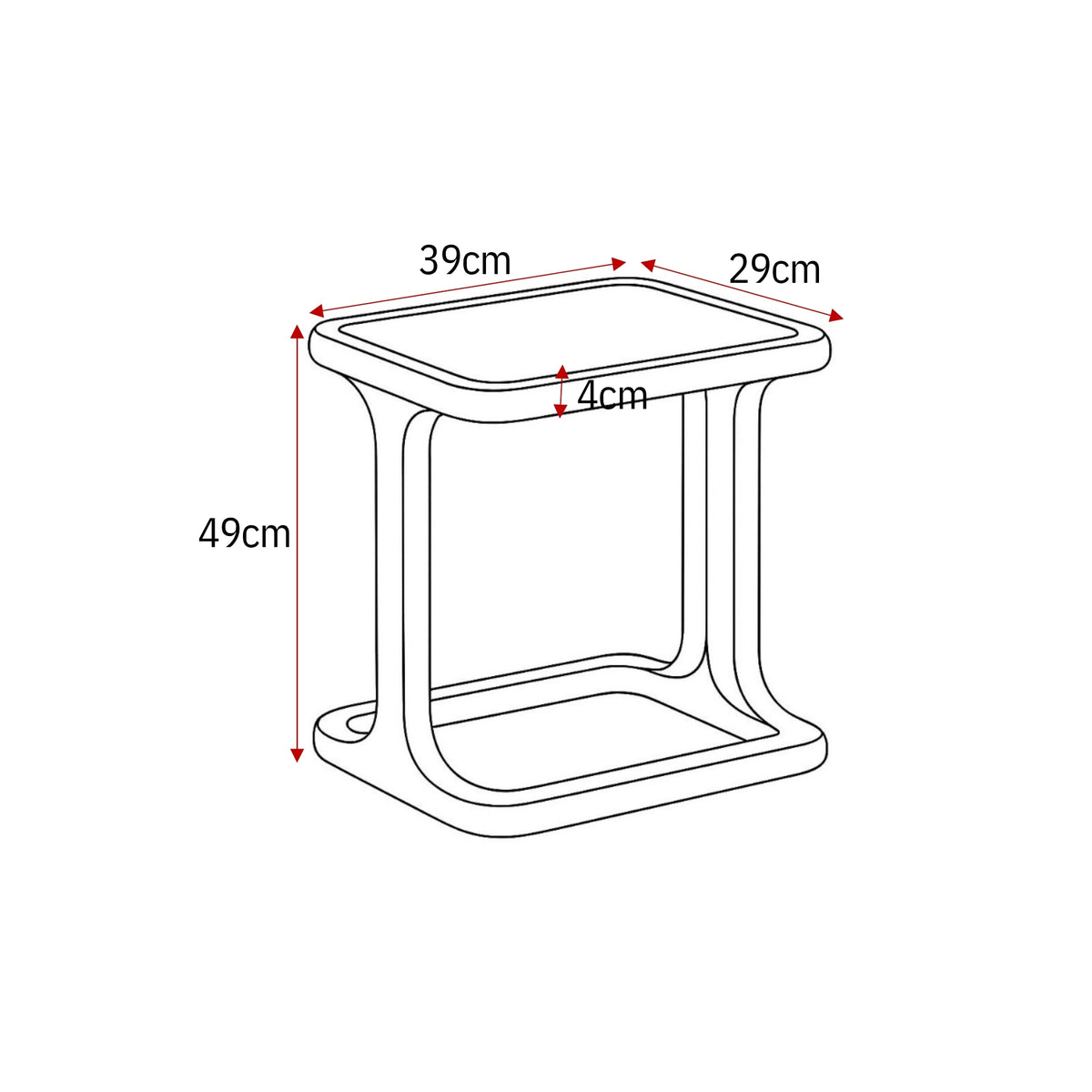 Salontafel Elias, 60 x 60 cm, glanzend wit