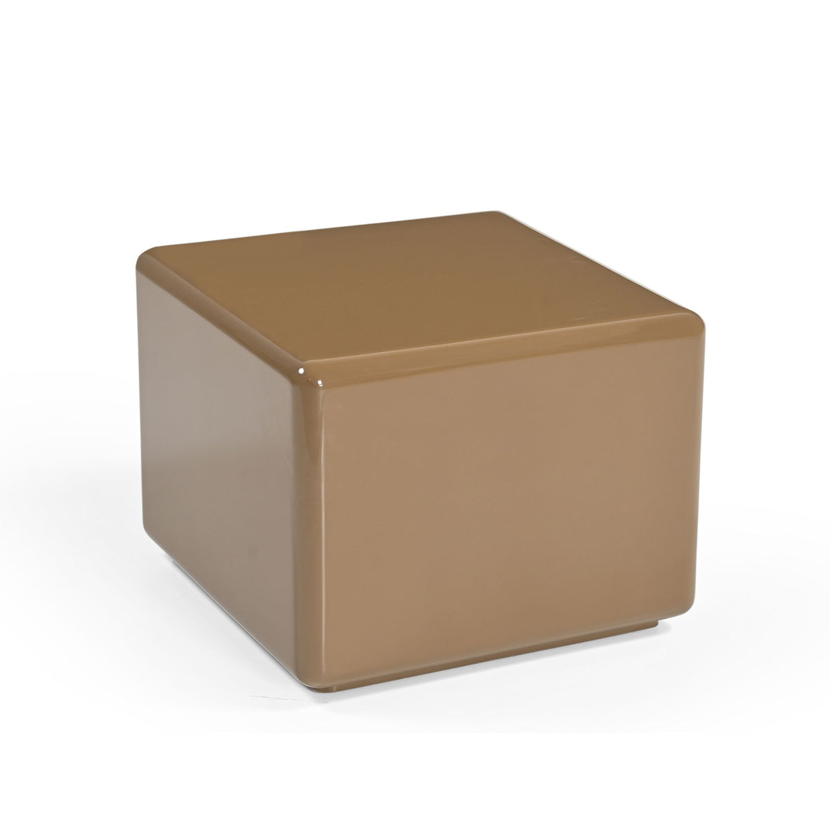 Salontafel Elias, 40 x 40 cm, glanzend bruin