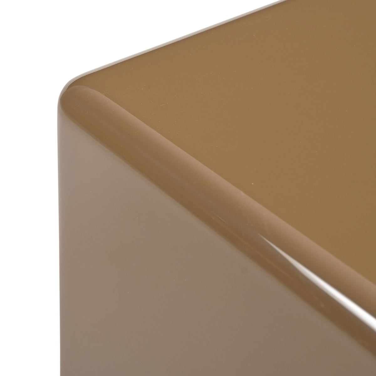 Salontafel Elias, 40 x 40 cm, glanzend bruin