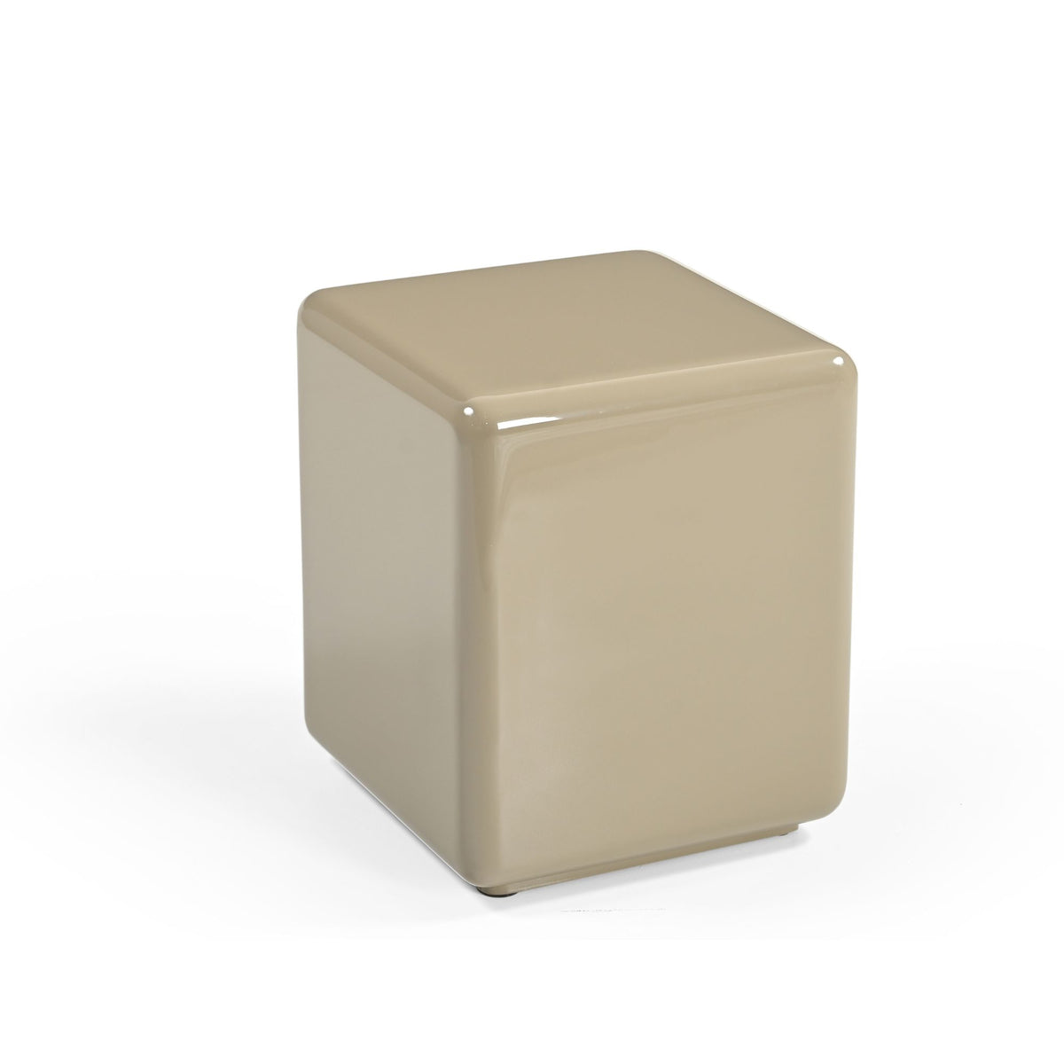 Salontafel Elias, 30 x 30 cm, glanzend beige
