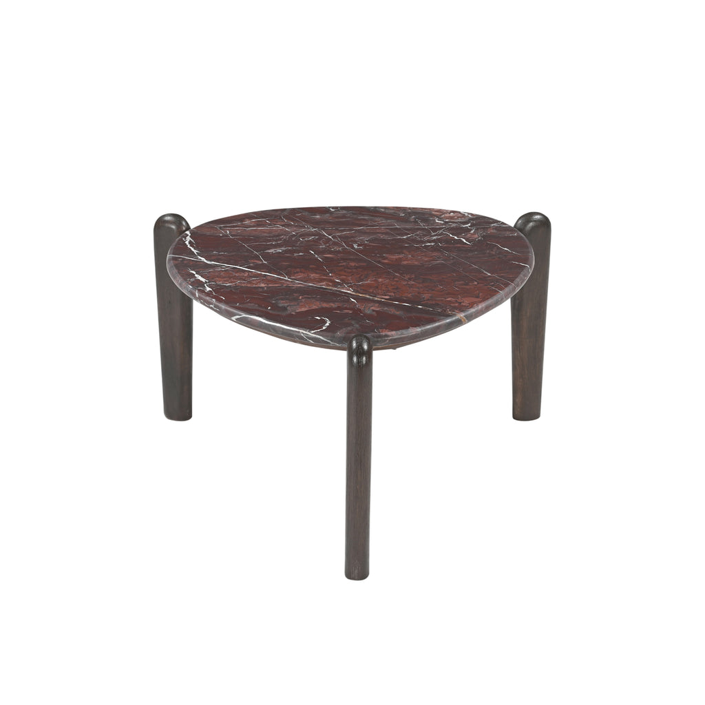 Bijzettafel Alva, Ø 70 cm, Red Levanto marmer