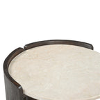 Bijzettafel Alva, Ø 70 cm, Red Levanto marmer