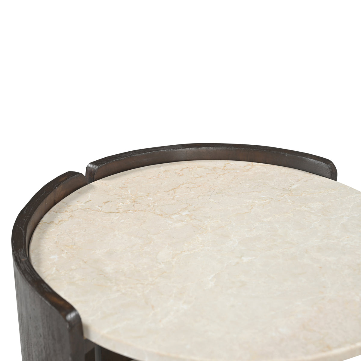 Bijzettafel Alva, Ø 70 cm, Red Levanto marmer