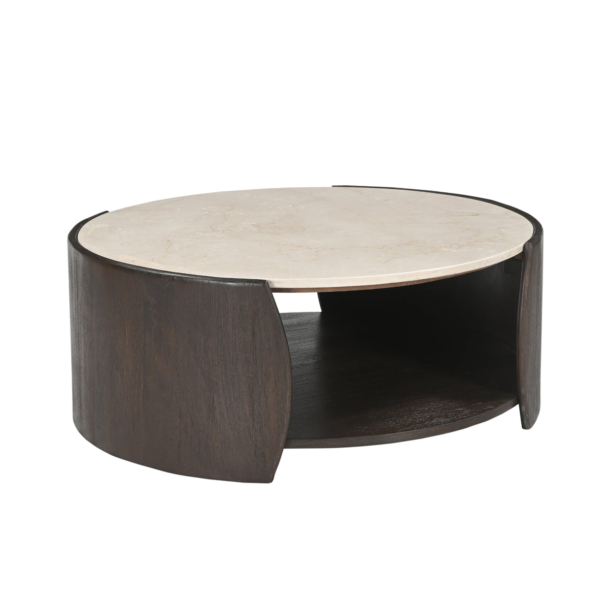 Bijzettafel Alva, Ø 70 cm, Red Levanto marmer