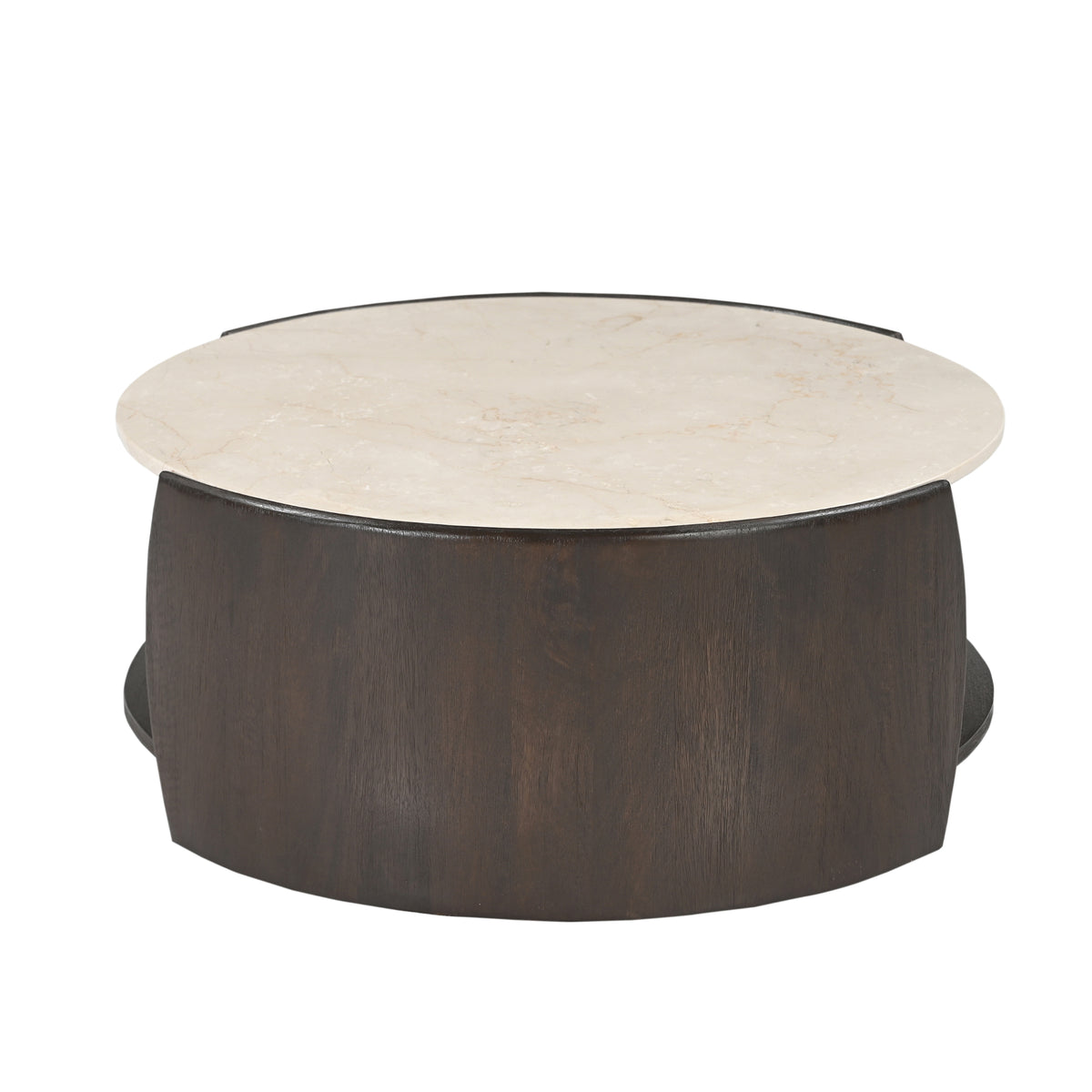 Bijzettafel Alva, Ø 70 cm, Red Levanto marmer