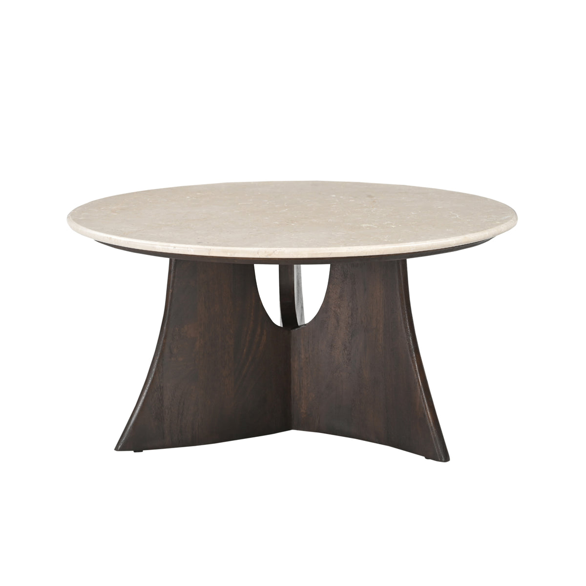 Bijzettafel Alva, Ø 70 cm, Red Levanto marmer