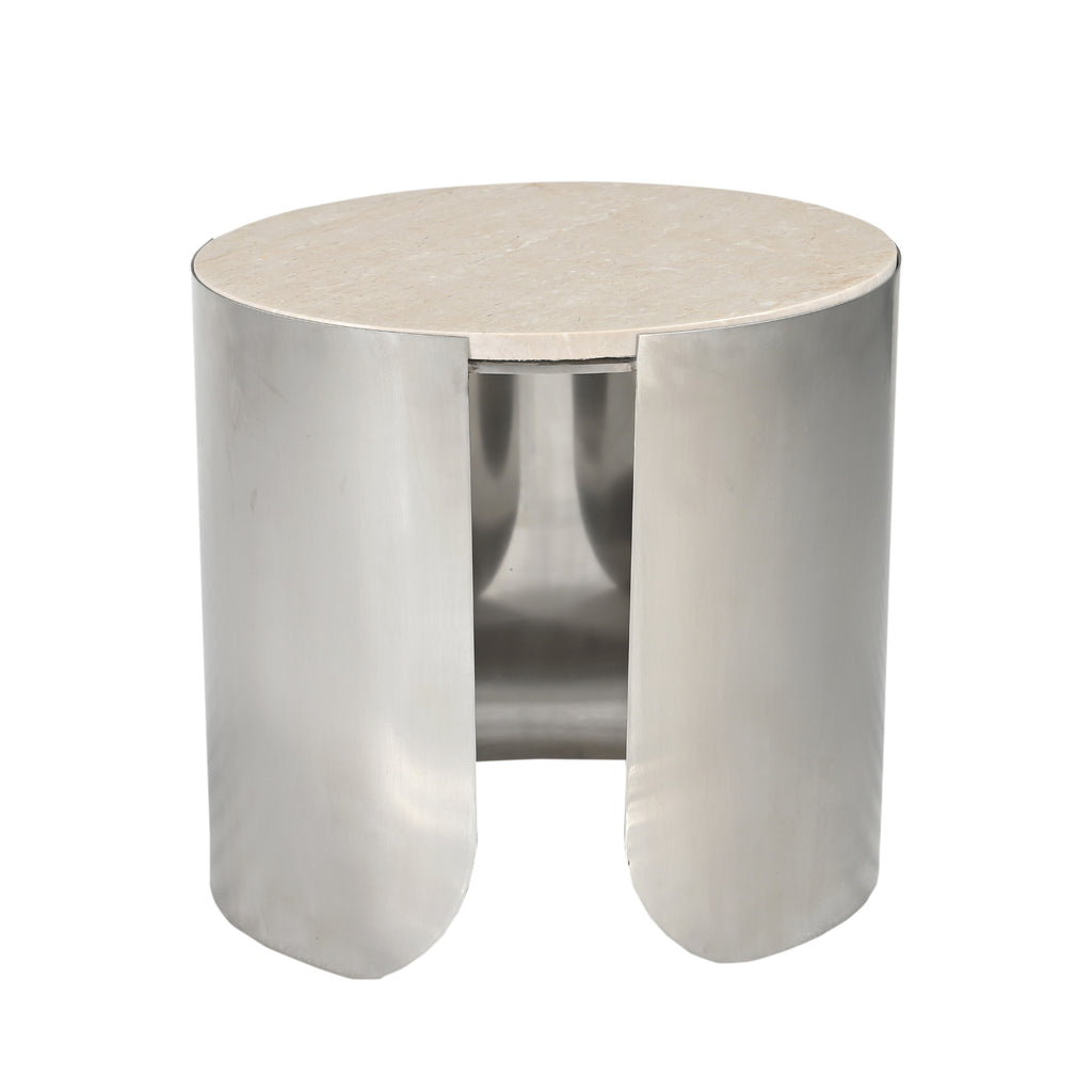 Bijzettafel Alva, Ø 70 cm, Red Levanto marmer