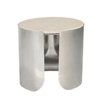Bijzettafel Alva, Ø 70 cm, Red Levanto marmer